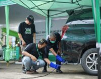 Ratusan Kendaraan Mitra GoCar Palembang Ikuti Uji Emisi