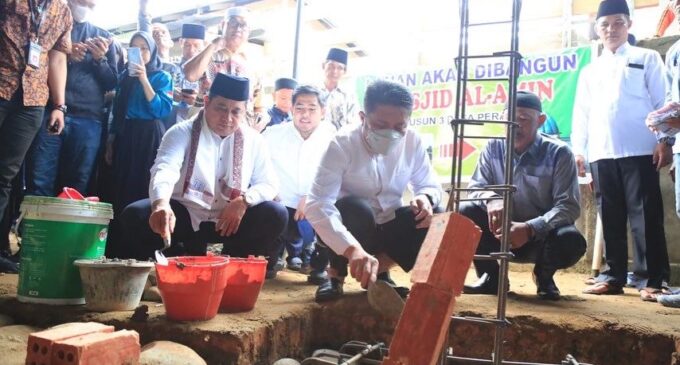 HD Letakan Batu Pertama Tanda Dimulainya Perluasan Masjid Al Amin Desa Perajin