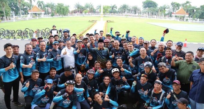 Tempuh 210 KM, “Raja Gowes” Tiba di Palembang