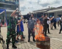 BNNP Sumsel Musnahkan BB 4,9 Kg Sabu dan 6,5 Kg Ganja