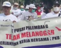 Ramai – Ramai Datangi PT.Pusri, Pensiunan Minta THT Mereka Segera Dibayarkan