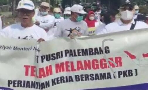 Ramai – Ramai Datangi PT.Pusri, Pensiunan Minta THT Mereka Segera Dibayarkan