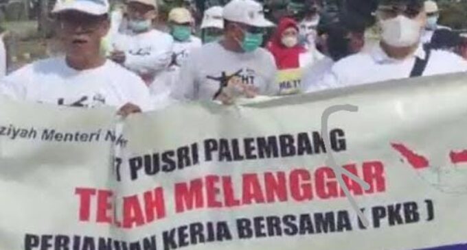 Ramai – Ramai Datangi PT.Pusri, Pensiunan Minta THT Mereka Segera Dibayarkan