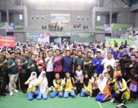 Muncul di GOR Dempo, Ahsan dan Bellaetrix Beri Motivasi Peserta Bulutangkis Palembang Cup III