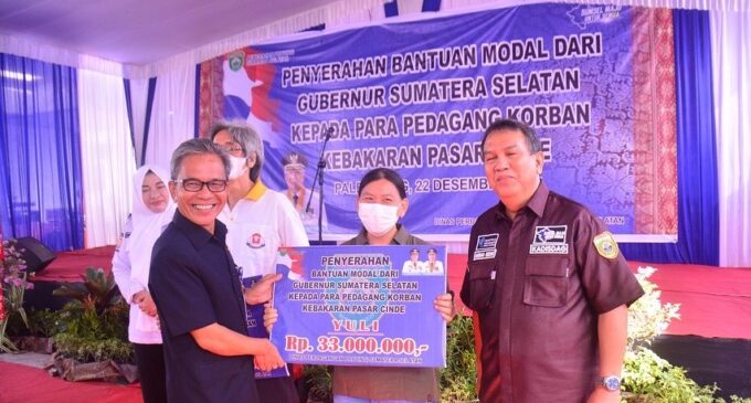 Alhamdulilah, 31 Pedagang Korban Kebakaran Pasar Cinde Terima Bantuan Modal Usaha