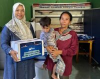 Dukung Cegah Stunting XL Axiata Bagikan Makanan Sehat di Banyuasin