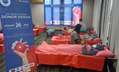 Sambut Hari Kanker Sedunia XL Axiata – Komunitas Jurnalis Gelar Donor Darah di Medan