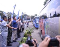 HD Lepas Keberangkatan Ratusan Pemudik Asal Sumsel 