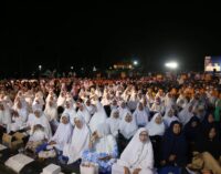 Ribuan Umat Muslim Hadiri Tabligh Akbar HUT Provinsi Sumsel ke 77 Tahun