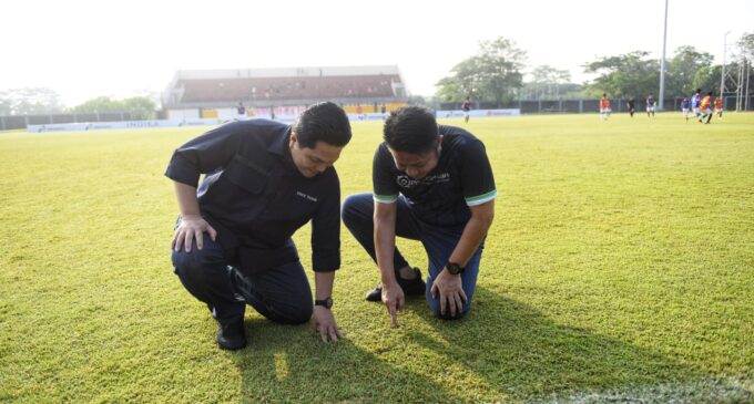 Herman Deru Temani Erick Tohir Pantau Seleksi Pemain Sepakbola Timnas Piala Dunia U 17