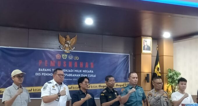 Bea dan Cukai Palembang Musnahkan Barang Ilegal Senilai Rp 12,1 Milyar