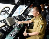 Pj Gubernur Agus Fatoni Resmikan Renovasi Gedung Terminal Pelabuhan Boom Baru