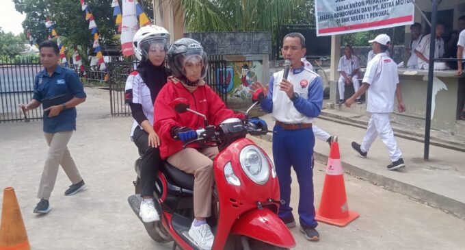 Astra Motor Sumsel Gelar Edukasi Safety Riding Bagi Pelajar SMKN 1 Penukal PALI