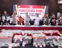 Polda Sumsel Tangkap 3 Bandar Narkoba, Sita 111 Kg Sabu dan 134.195 Ribu Butir Pil Ekstasi