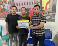 Alami Kecelakaan, YPSSI Berikan Santunan Kepada Ahli Waris Pengguna Maxim di Palembang