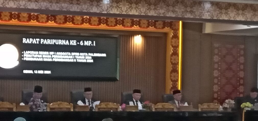 Rapat Paripurna DPRD Kota Palembang Sampaikan Hasil Reses