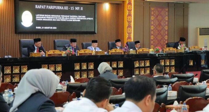 DPRD Kota Palembang Gelar Paripurna ke 16 Bahas Raperda APBD-P 2024