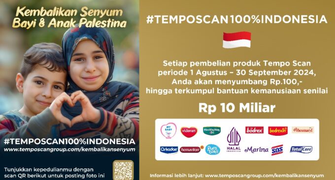 Beli Setiap Produk Tempo Scan, Sumbang Rp 100 untuk Bayi dan Anak Palestina