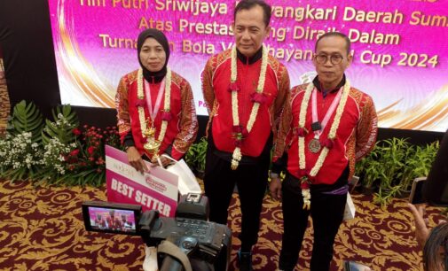 Membanggakan, Tim Putri Sriwijaya Bhayangkari Sumsel Raih Juara Harapan I dan Best Setter