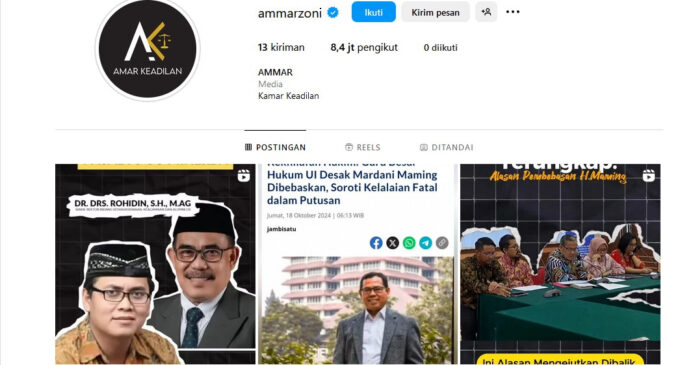 Fantastis ! Harga Jual Akun Instagram Ammar Zoni Tembus Miliaran Rupiah