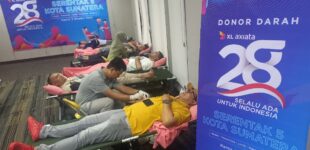 HUT XL Axiata Ke-28 Karyawan XL Axiata Gelar Donor Darah di 5 Kota Sumatera