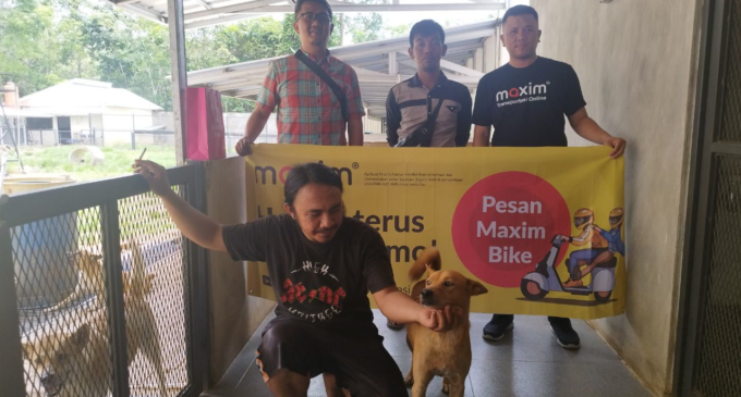 Maxim Rayakan World Animal Day Dengan Berbagi Kepada Anjing Terlantar di Palembang Dog Shelter