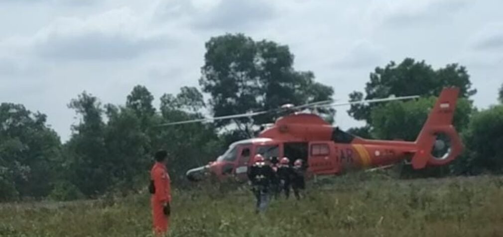 BASARNAS Bersama Lanud SMH Gelar Latihan Gabungan Heli Rescue