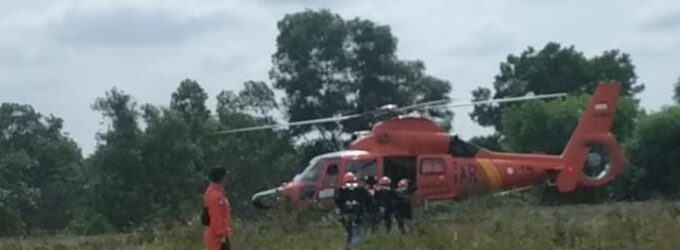 BASARNAS Bersama Lanud SMH Gelar Latihan Gabungan Heli Rescue