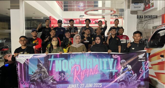 Komunitas Honda Palembang Meriahkan Nocturnity Riding, Tampilkan Performa Skutik Premium