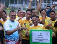 Kesebelasan Partai Golkar Juara I Turnamen Sepak Bola Antar Pengurus Parpol se-Sumsel