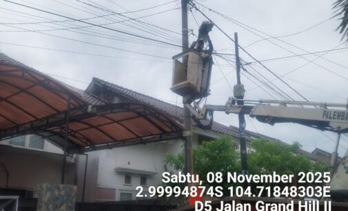 URG Dishub Kota Palembang Cepat Tanggap Respon Lampu Jalan Padam
