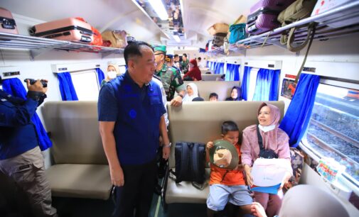 Wagub Cik Ujang Lepas Mudik Gratis Pemprov Sumsel Lebaran 1447 H, Ingatkan Pemudik Utamakan Keselamatan
