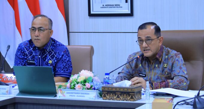 Sekda Edward Candra Pimpin Rapat Finalisasi Program Strategis Nasional di Sumsel