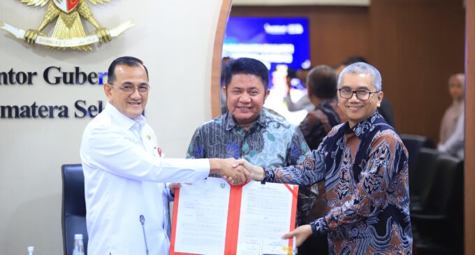 Gubernur Herman Deru Saksikan Penandatanganan NPHD antara Pemprov Sumsel dan Unsri