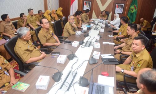 Sekda Sumsel Edward Candra Pimpin Rapat Persiapan Kunker Menko Polkam di Sumsel