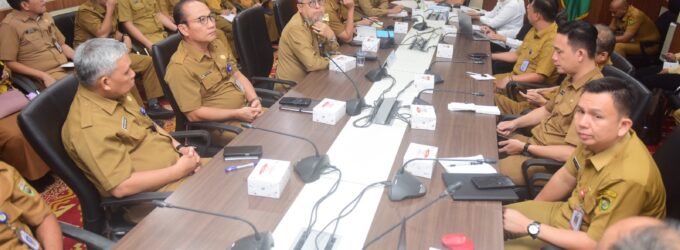 Sekda Sumsel Edward Candra Pimpin Rapat Persiapan Kunker Menko Polkam di Sumsel