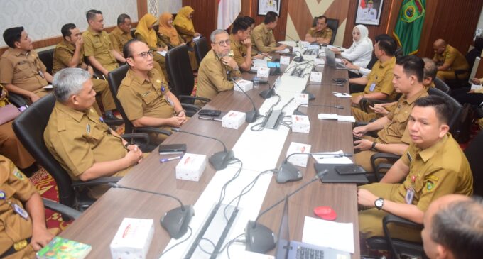 Sekda Sumsel Edward Candra Pimpin Rapat Persiapan Kunker Menko Polkam di Sumsel