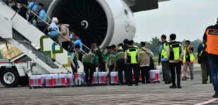 443 Jemaah Haji Kloter 1 Embarkasi Palembang Bertolak ke Tanah Suci