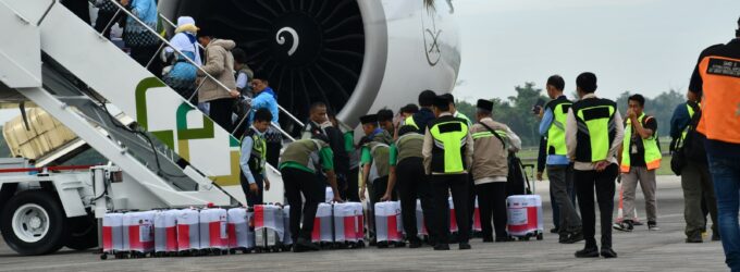 443 Jemaah Haji Kloter 1 Embarkasi Palembang Bertolak ke Tanah Suci