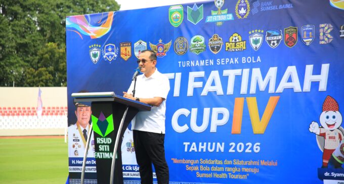 Sekda Sumsel Edward Candra Resmi Buka Turnamen Sepak Bola RS Siti Fatimah Cup IV 2026