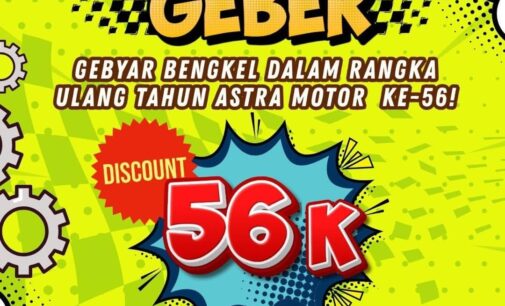 Kuota Terbatas ! HUT ke-56 Astra Motor Bagi-bagi Diskon Service Rp 56.000