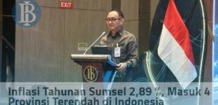 Inflasi Tahunan Sumsel 2,89 %, Masuk 4 Provinsi Terendah di Indonesia
