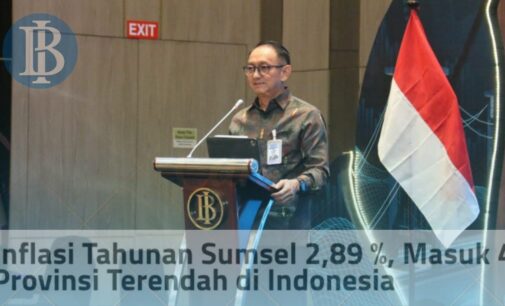 Inflasi Tahunan Sumsel 2,89 %, Masuk 4 Provinsi Terendah di Indonesia