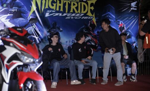 Night Ride Palembang Darussalam, Astra Motor Sumsel Kenalkan New Honda Vario Evo 160 kepada Komunitas