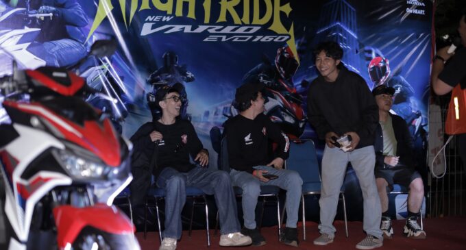 Night Ride Palembang Darussalam, Astra Motor Sumsel Kenalkan New Honda Vario Evo 160 kepada Komunitas