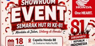 Rayakan HUT ke-81 RI! Capella Honda 88 Gelar Showroom Event Penuh Lomba dan Promo