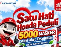 Astra Motor Sumsel Bagikan 5.000 Masker Gratis! Cek Titiknya di Sini