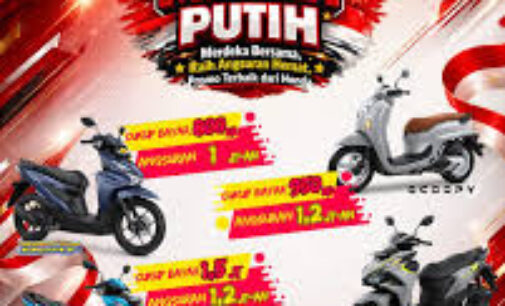 Daftar Promo Motor Honda Agustus 2026 Palembang :  BeAT, Scoopy, Vario DP Mulai Rp800 Ribu