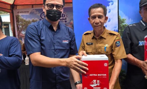 Satu Hati, Astra Motor Peduli, Hadir untuk Warga Terdampak Kabut Asap Karhutla di Kayuagung